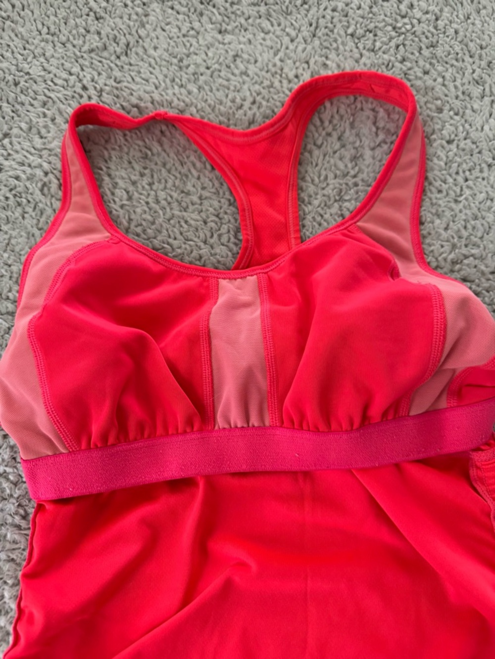 New Balance Neon Orange Racerback Tank, size M - Picture 6 of 6